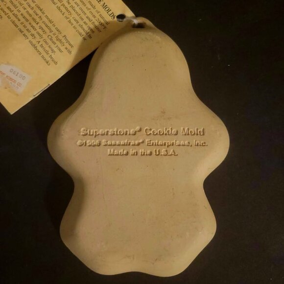 Superstone Gingerbread Cookie Mold Made Of Natural Stoneware By Sassafras Enterp - Picture 2 of 8